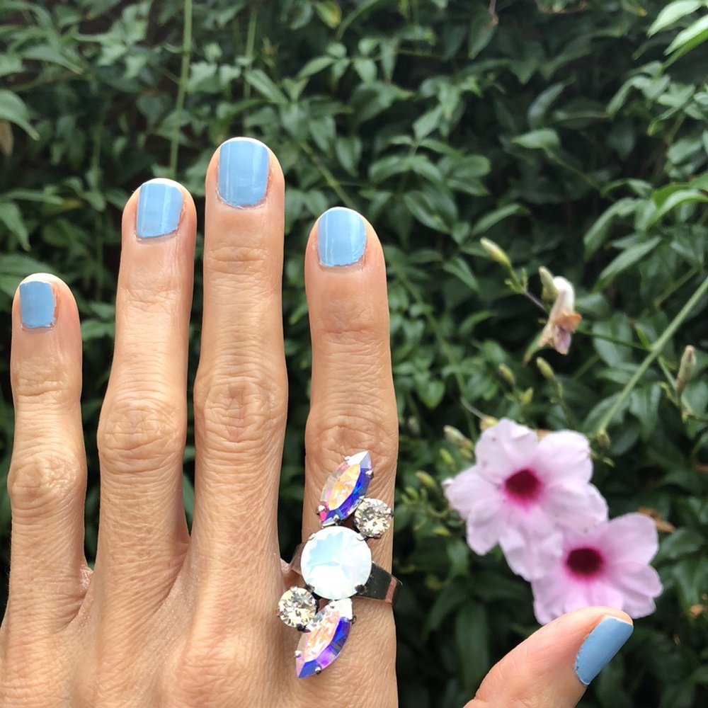 Gorgeous Boho/Tribal Crystal Statement Ring - Picture 9 of 14